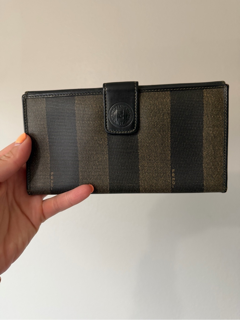 Fendi Penquin stripe long wallet